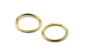 15mm Jump Ring, 24 Raw Brass Jump Rings (15x1.3mm) E061