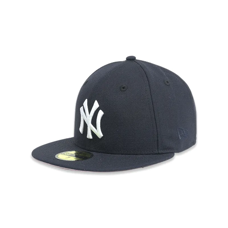 [70585608] New York Yankees Subway Series Patched Pink Bottom Fitted Hat