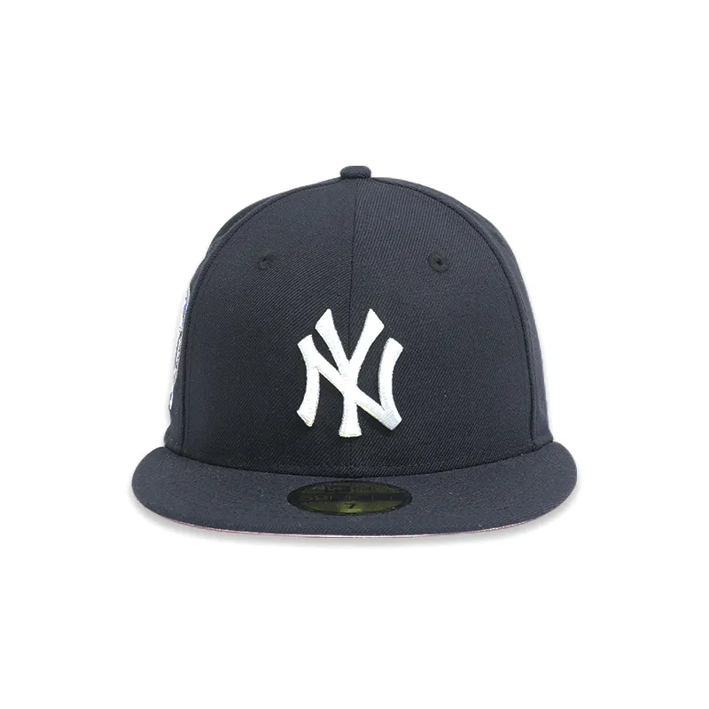 [70585608] New York Yankees Subway Series Patched Pink Bottom Fitted Hat