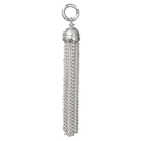 .925 Sterling Silver 1.5 / 40mm Tassel Pendant