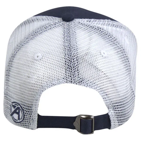 AHEAD Dark Navy/White Chino Twill Mesh Back Cap