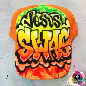 Airbrush Graffiti Block Hat Design