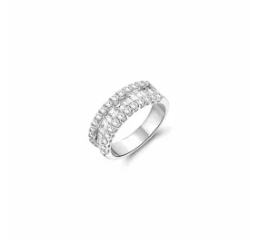 Baguette & Round Diamond Band