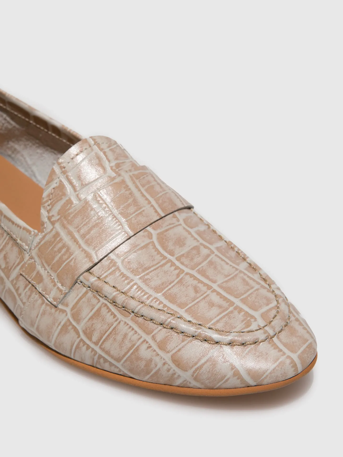 Beige Flat Shoes