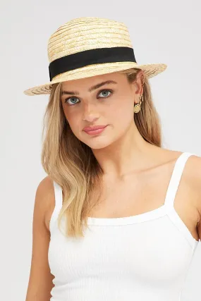 Beige Straw Hat