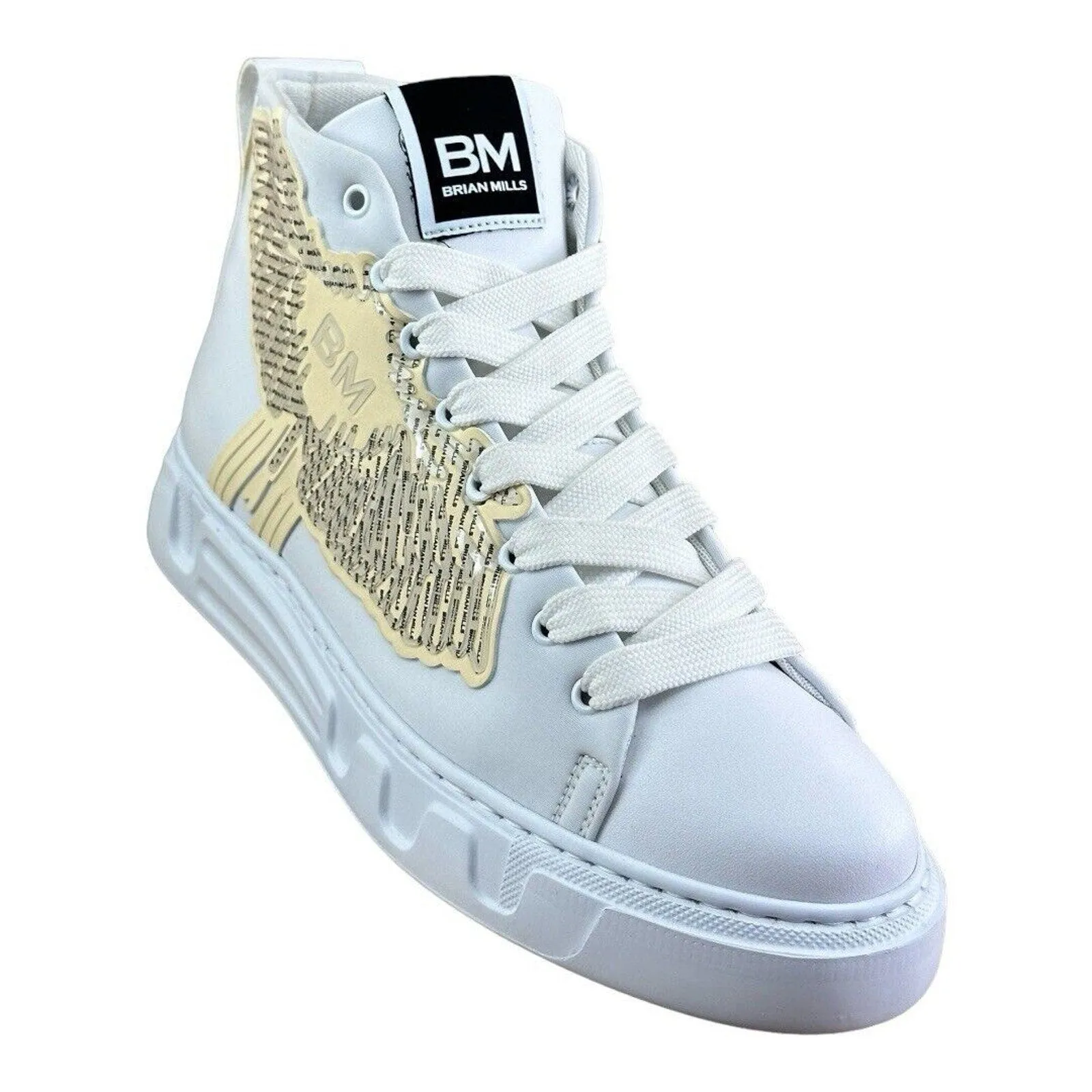 Brian Mills men shoes High top sneakers designer shoes fashion 8.5-9 US|42