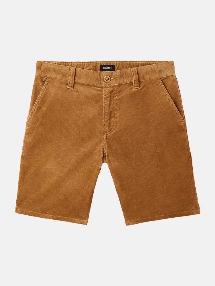 Brixton Choice Chino Short - Khaki Cord