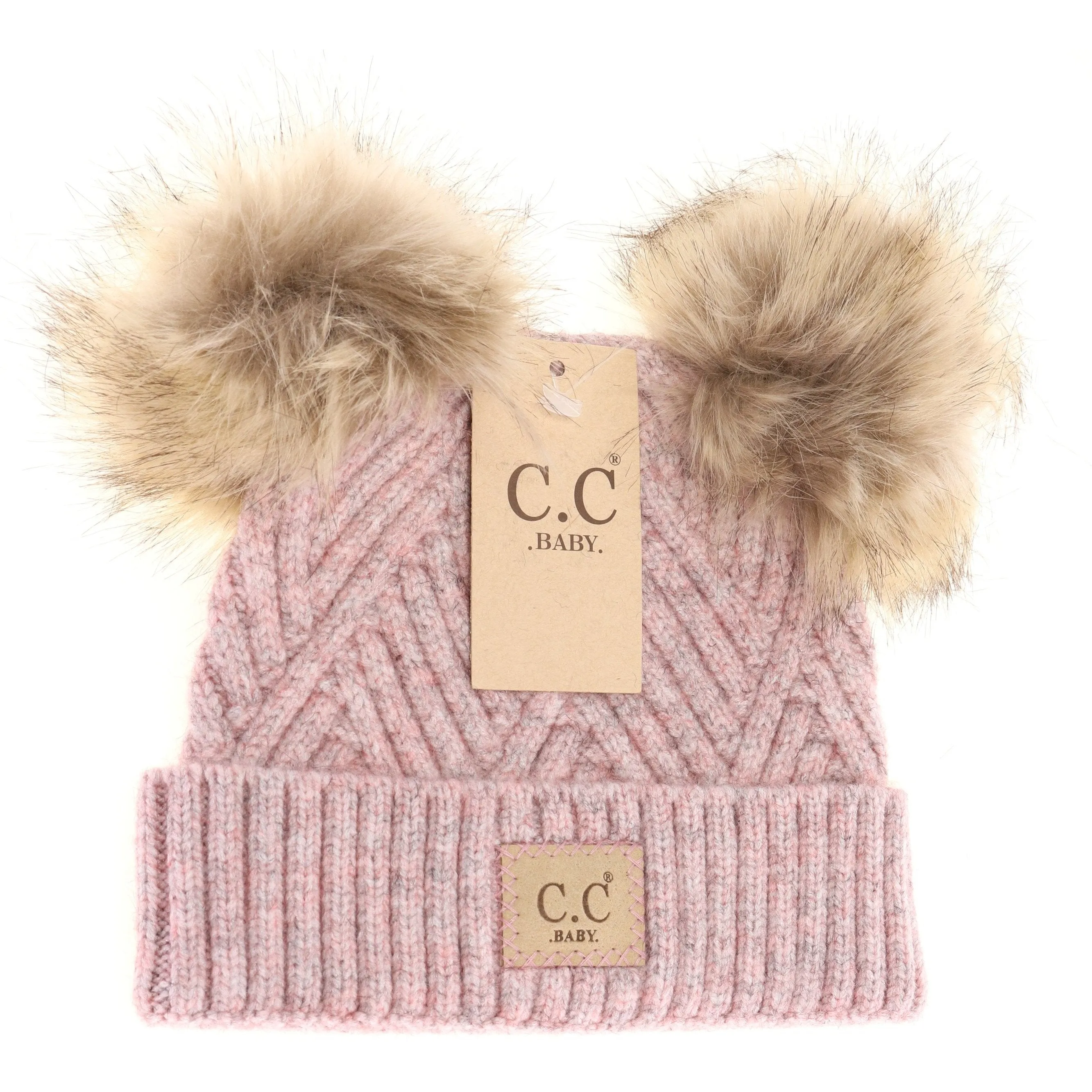 C.C. Baby Large Patch Heathered Double Pom