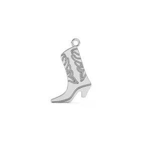 Cowboy Boot Charm | Sterling Silver