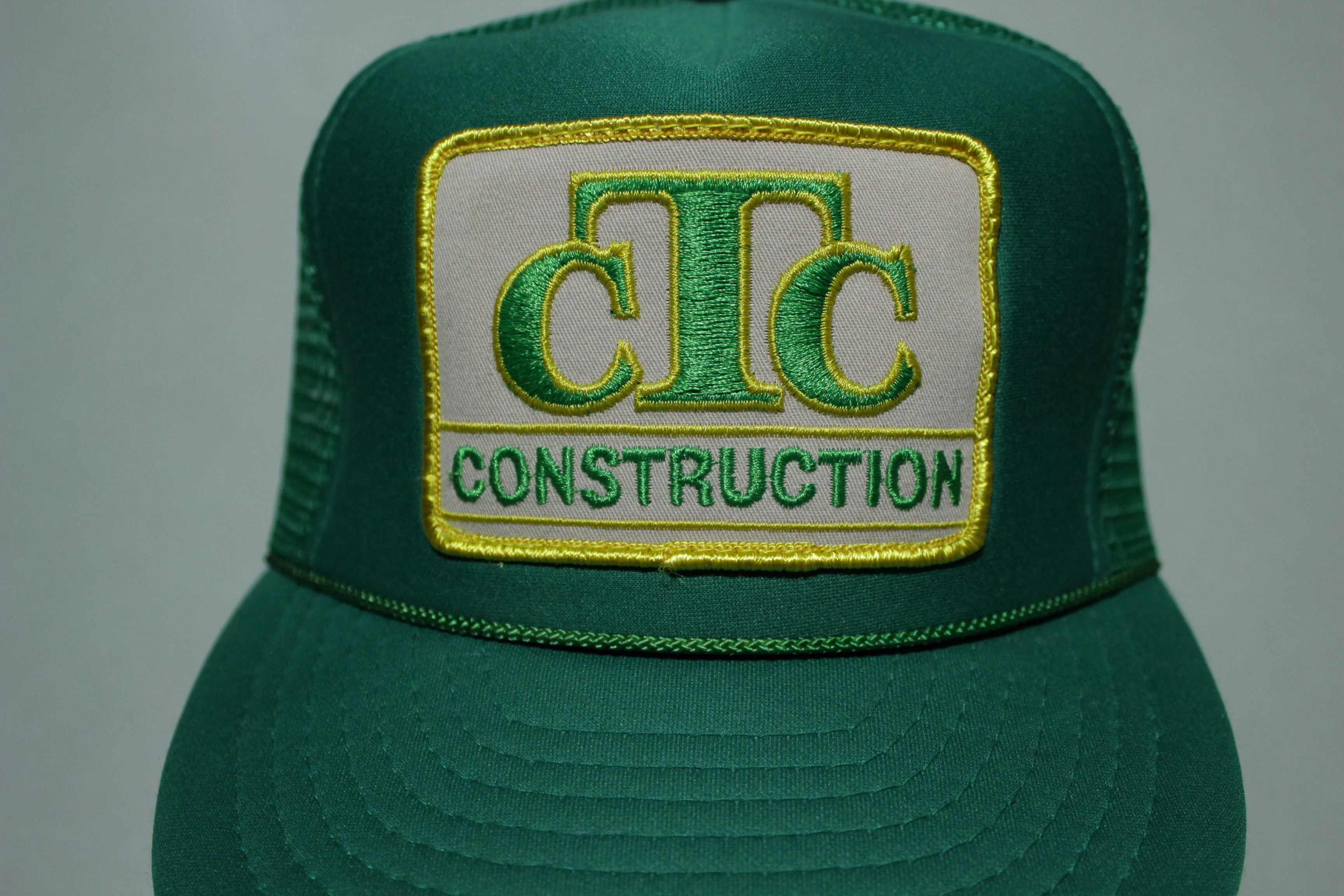 CTC Construction Embroidered Patch Vintage 80's Adjustable Back Snapback Hat