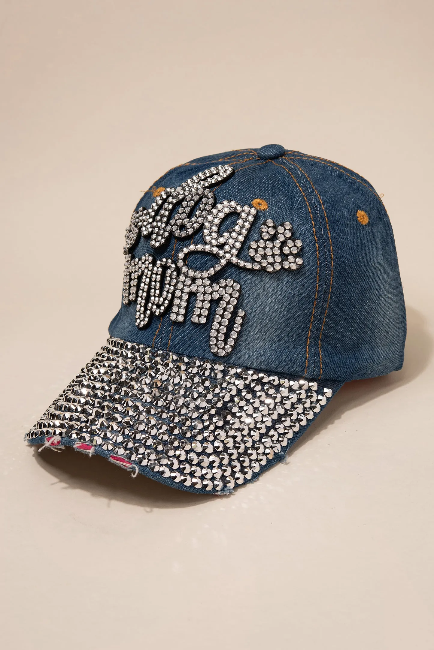 Dog Mom Cap with Full Bill Jewels