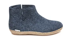 Glerups - Slipper Boot Leather Sole Denim