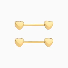 Heart Nipple Rings