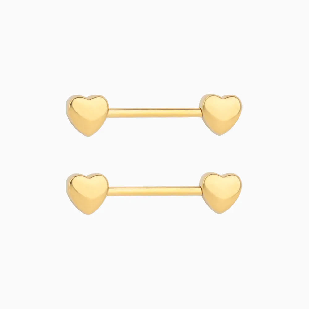 Heart Nipple Rings