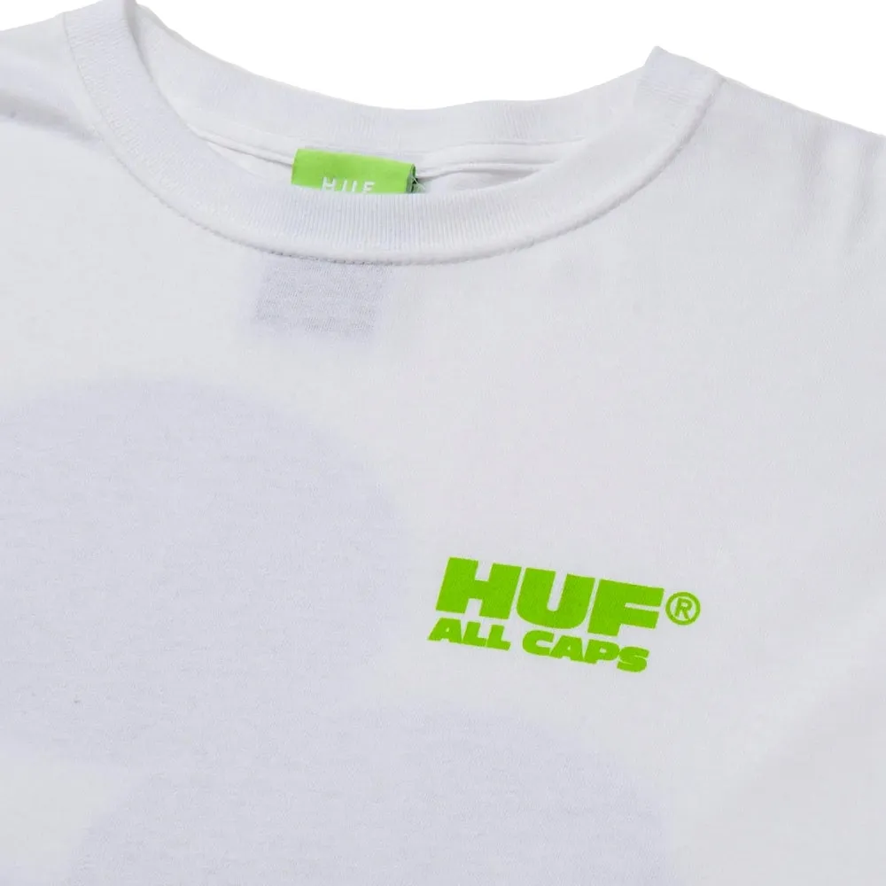 HUF NO CAP L/S TEE-WHITE