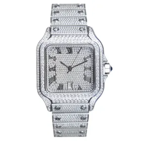 Iced Royale Saints Watch in White Gold