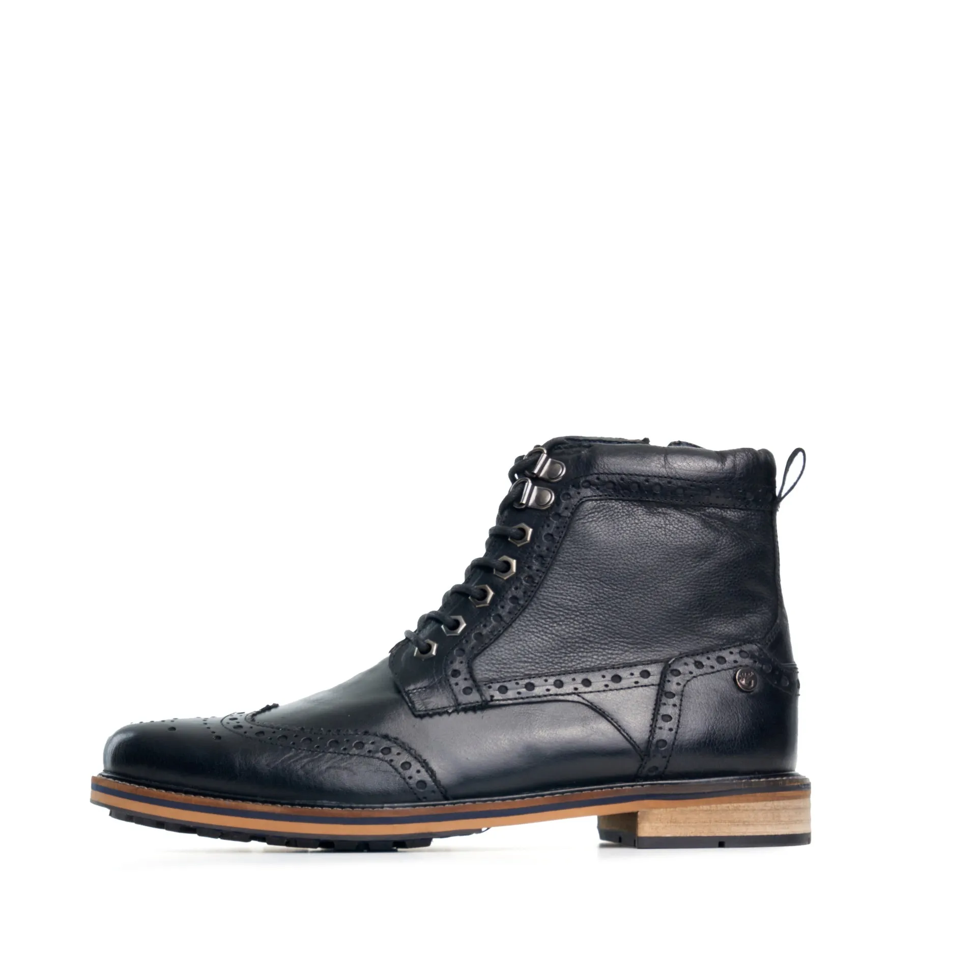 JASPER BLACK BROGUE BOOT