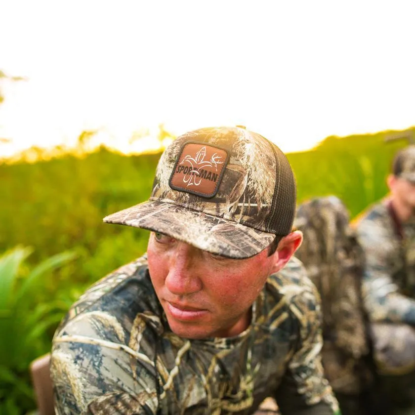 Logo Patch Snapback Camo Hunting Hat - Realtree Original