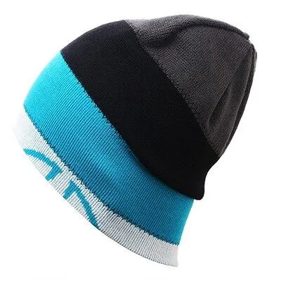 Multicolored Big Striped Knit Hat, Skull Cap or Beanie