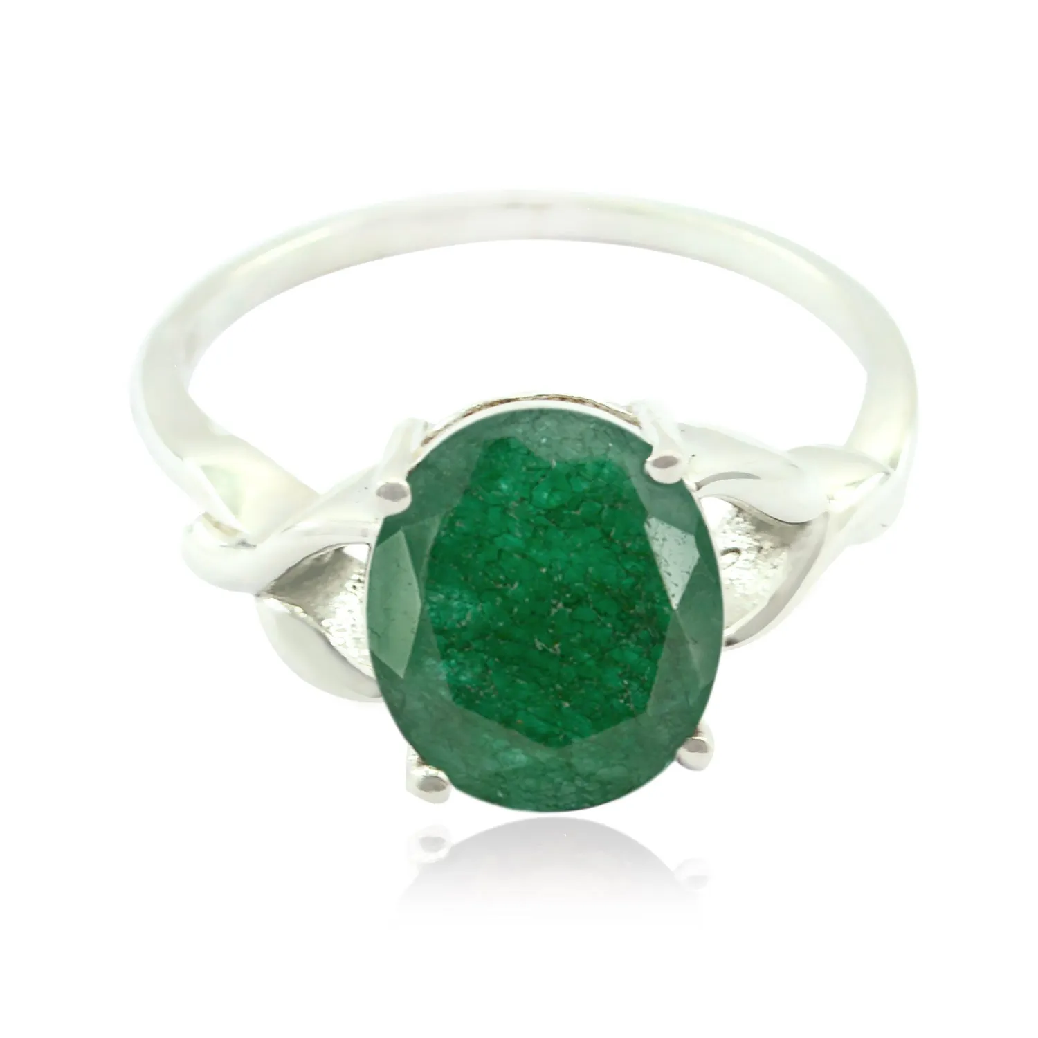 Nice Gemstones Indianemerald Sterling Silver Rings Jewelry Fresh