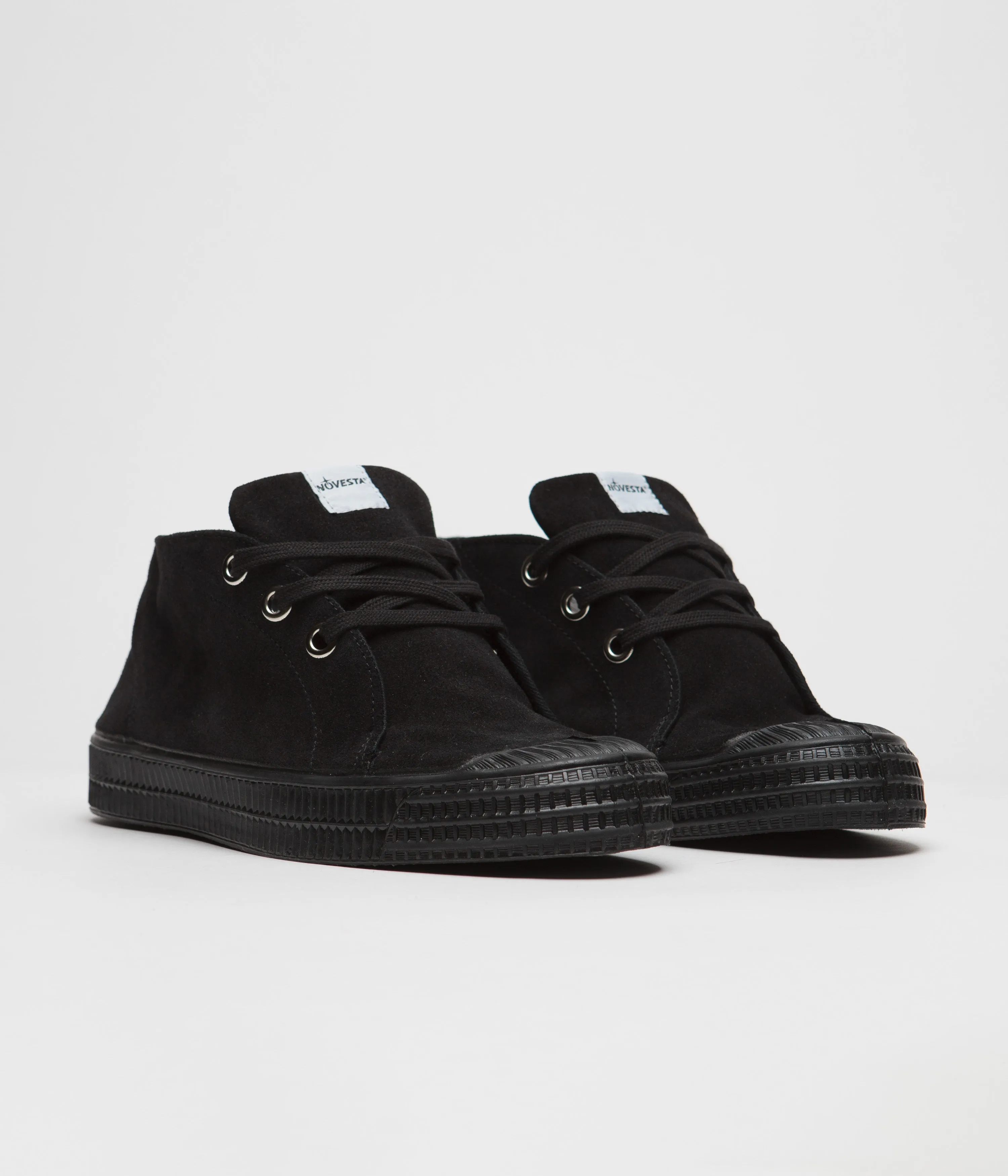 Black Mono Suede Novesta Star Chukka Shoes