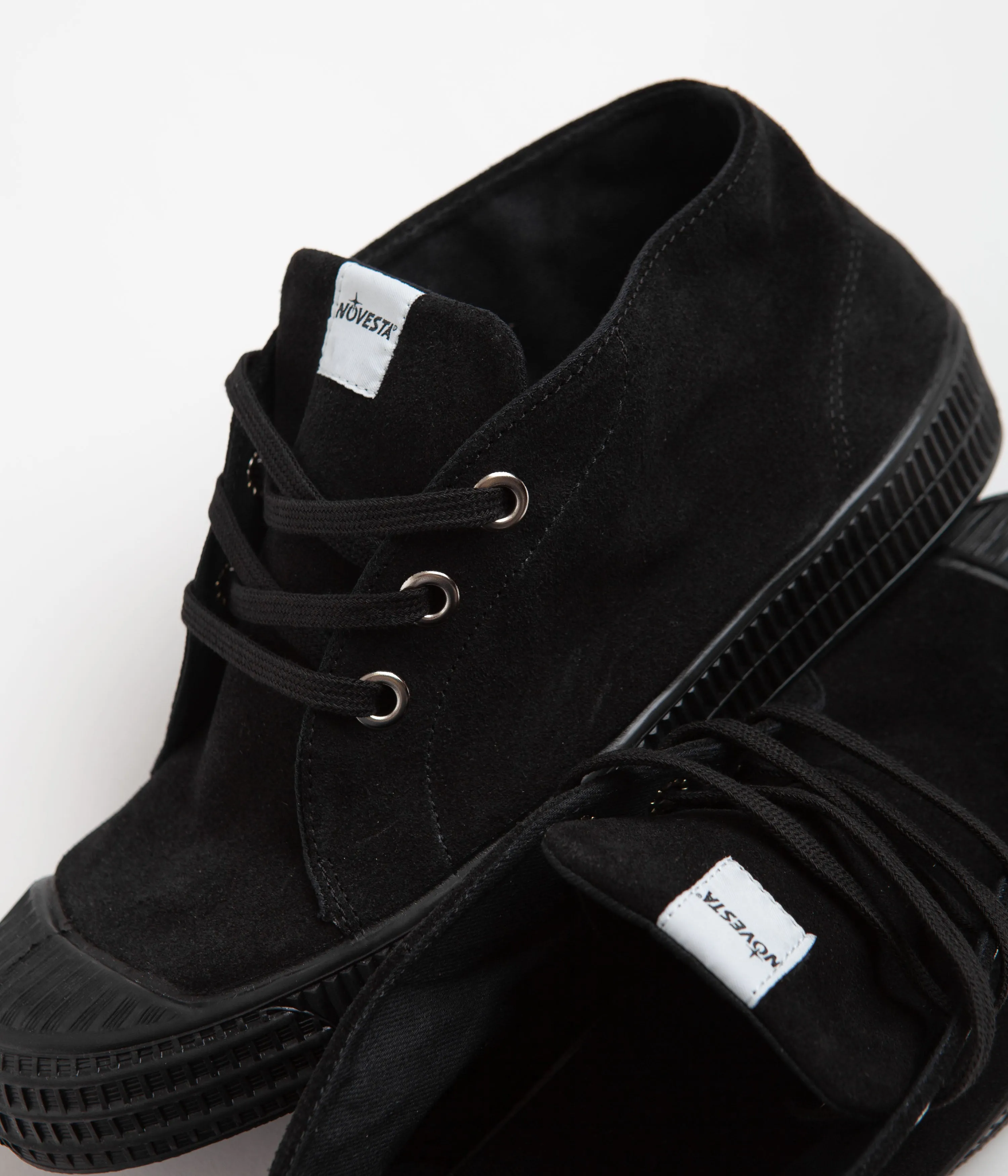 Black Mono Suede Novesta Star Chukka Shoes