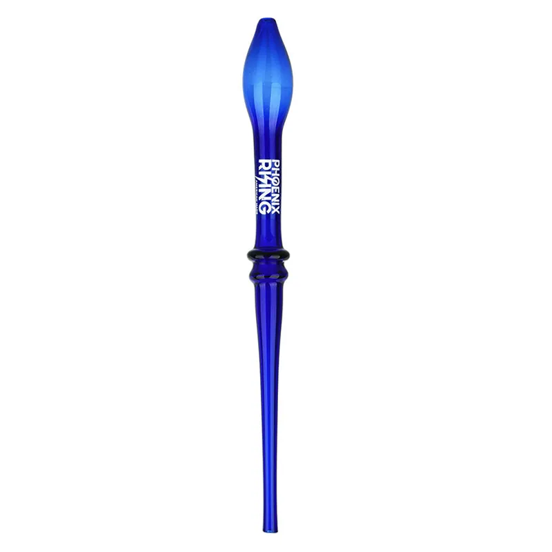 Phoenix Rising Blue Glass Dab Straw