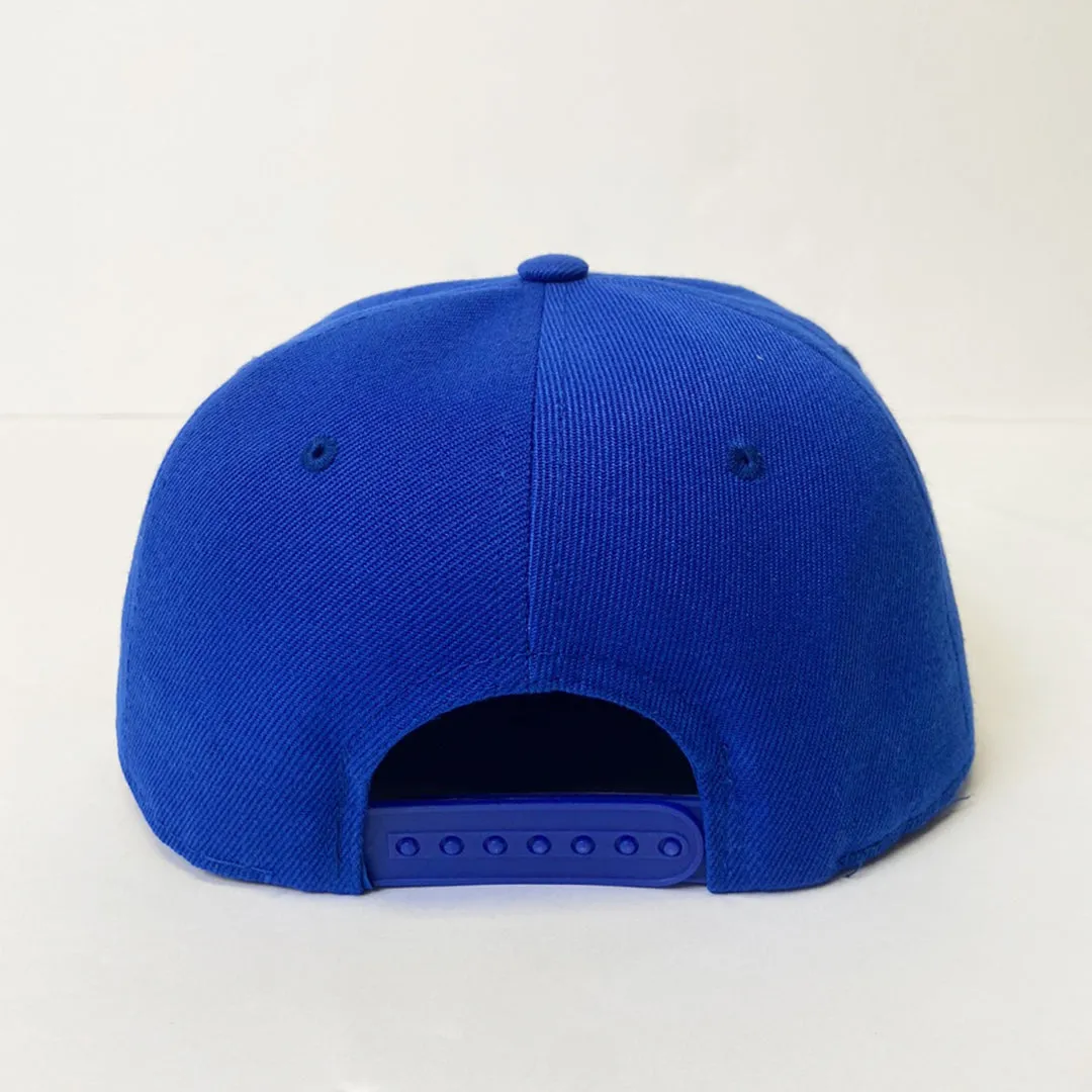 Plain Snapback 5 Panel Hat - Royal Blue