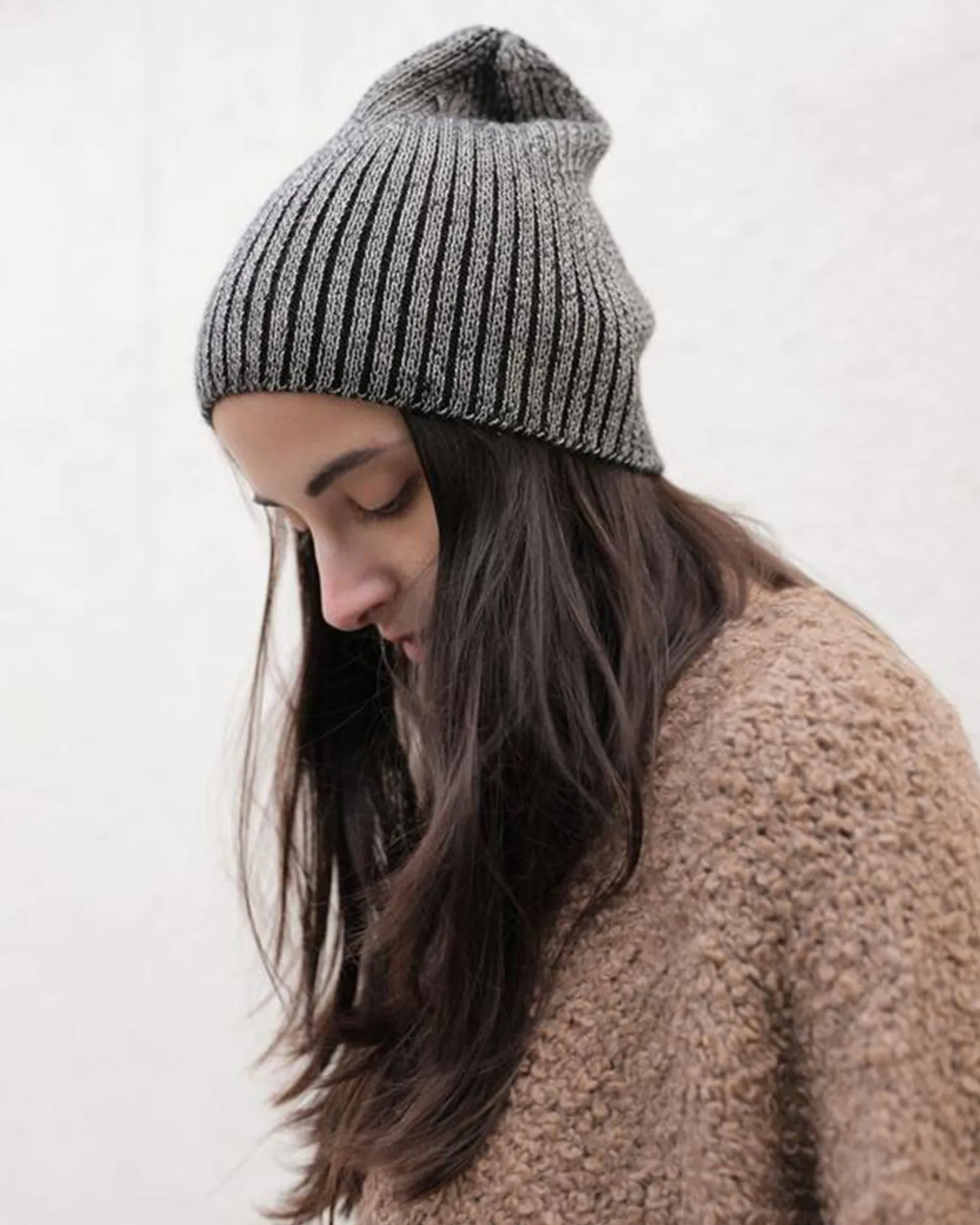 Plaited Ribbed Knit Hat