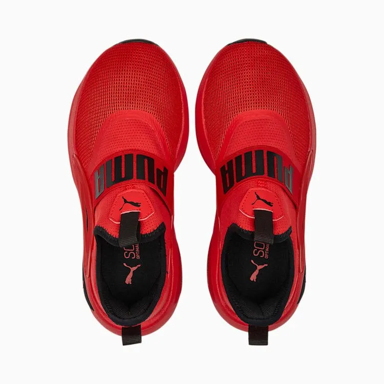 PUMA JUNIOR ENZO RED/BLACK SHOES