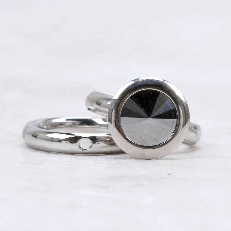 Qudo Interchangeable Silver Basic Ring