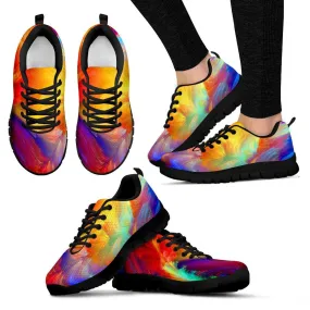 Rainbow Tie Dye Swirl Women¡¯s Festival Sneaker Shoes