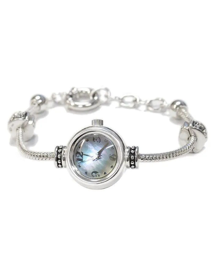 Reflection Beads Sterling Silver Watch - I Love the USA Set - Mother of Pearl