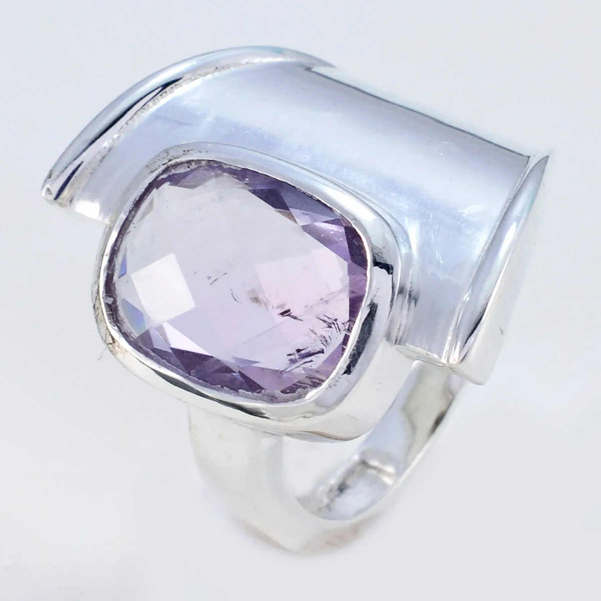 Riyo Delicate Gemstones Amethyst 925 Silver Rings Childrens Jewelry