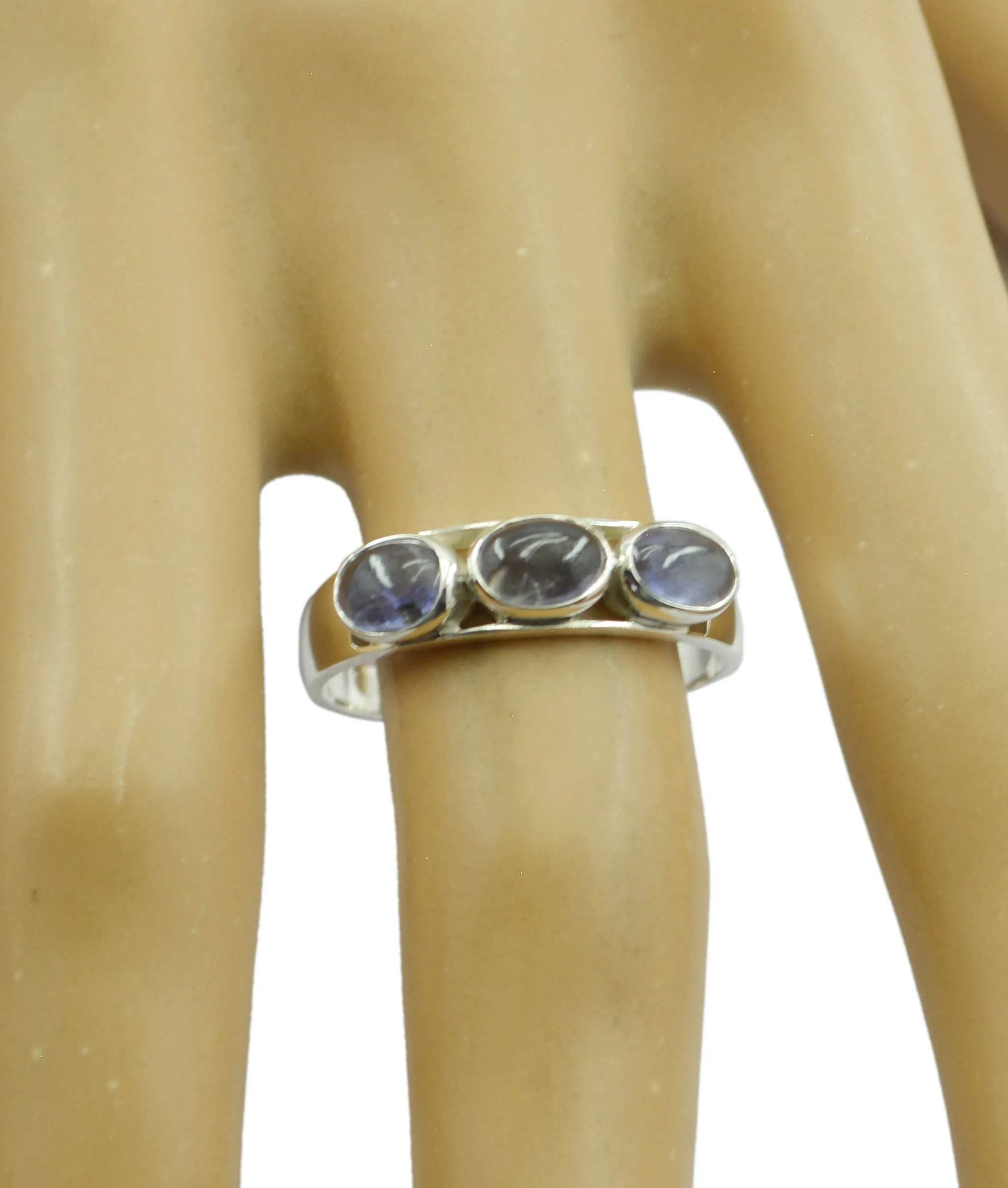 Riyo Delicate Gemstones Iolite 925 Silver Rings Mariana Jewelry