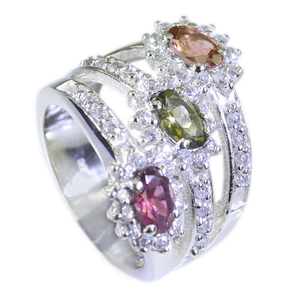 Riyo Dollish Gemstone Tourmaline Solid Silver Rings New Years Day