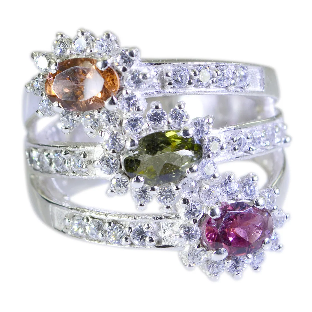 Riyo Dollish Gemstone Tourmaline Solid Silver Rings New Years Day