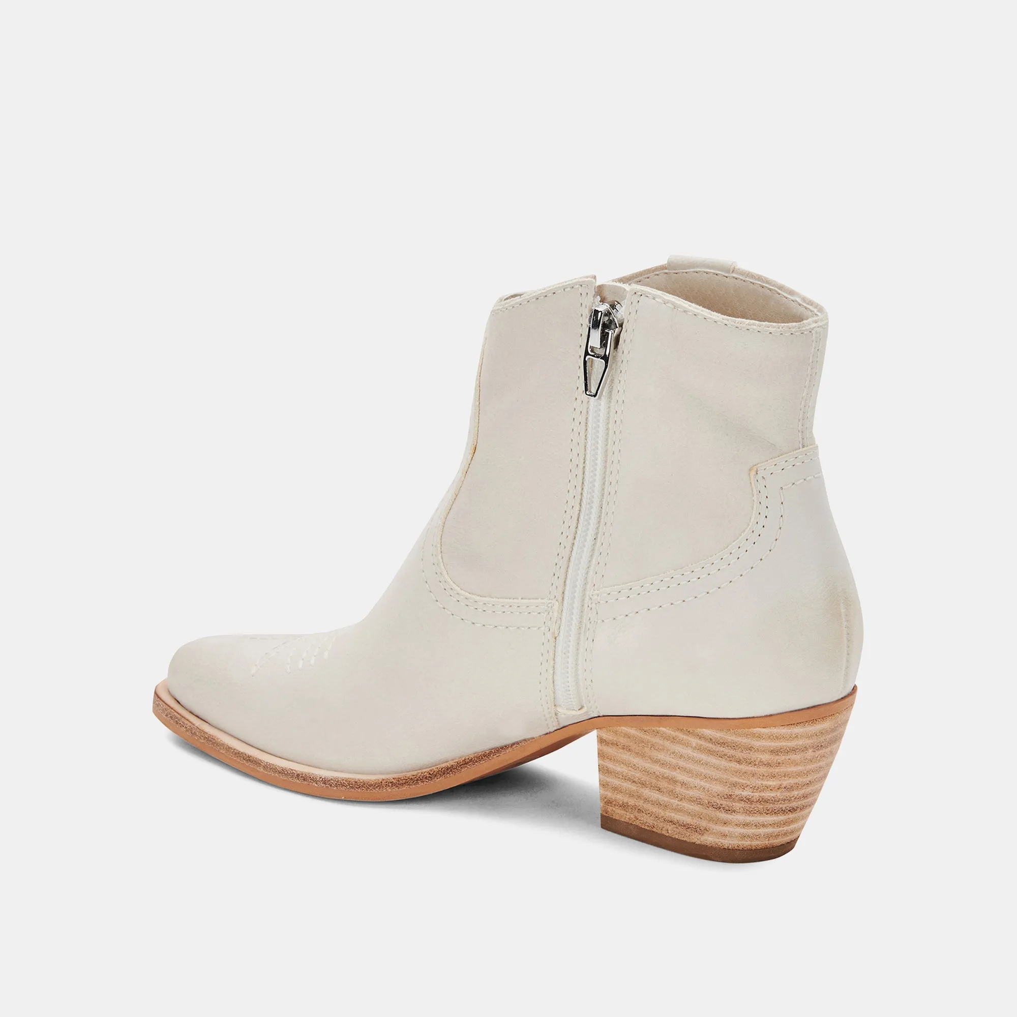 SILMA BOOTIES IVORY NUBUCK - re:vita