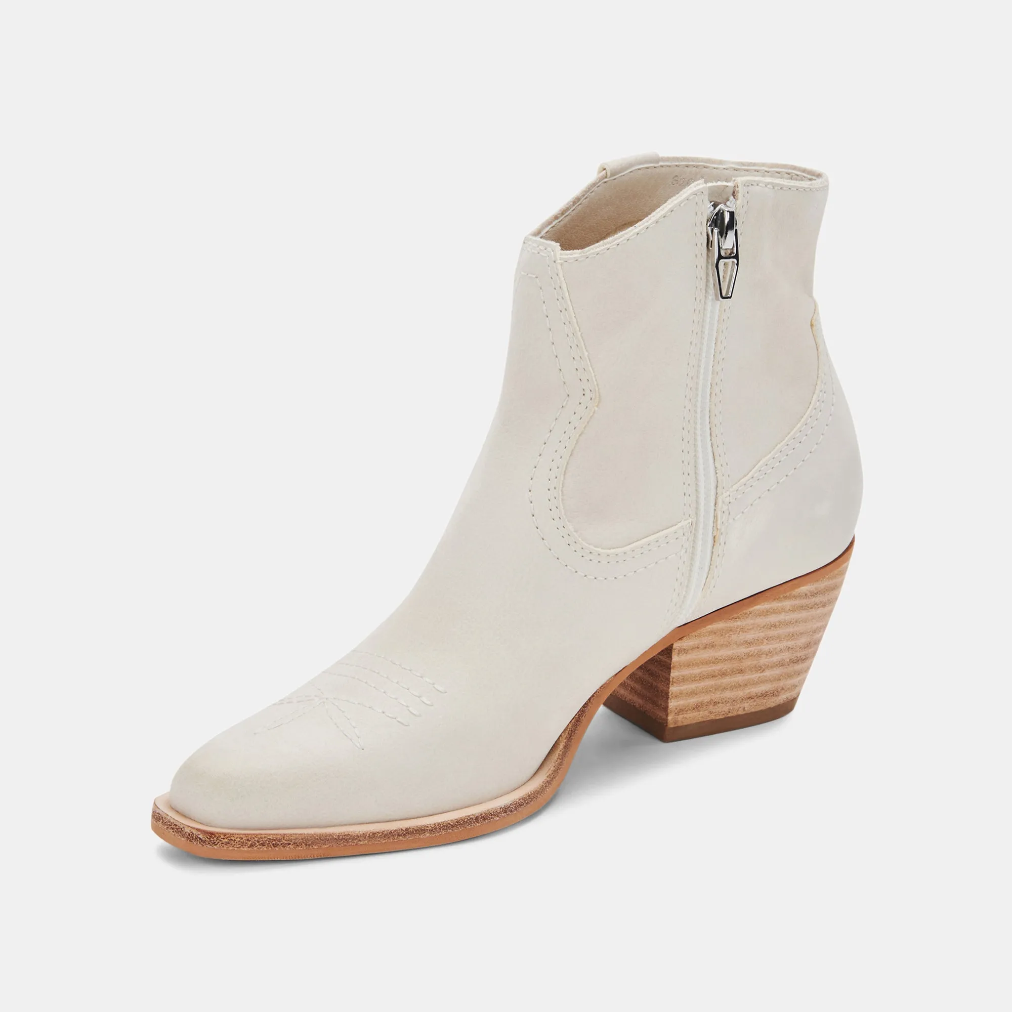 SILMA BOOTIES IVORY NUBUCK - re:vita