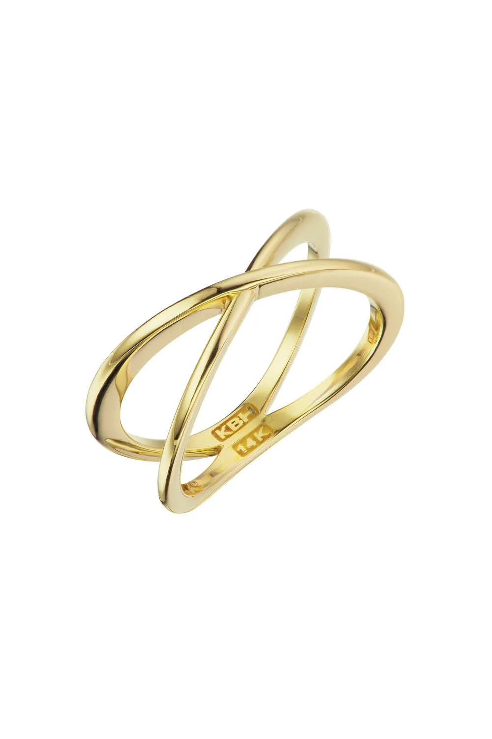 X Ring in Yellow Gold