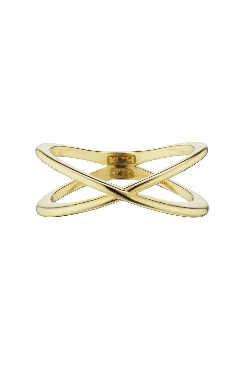 X Ring in Yellow Gold